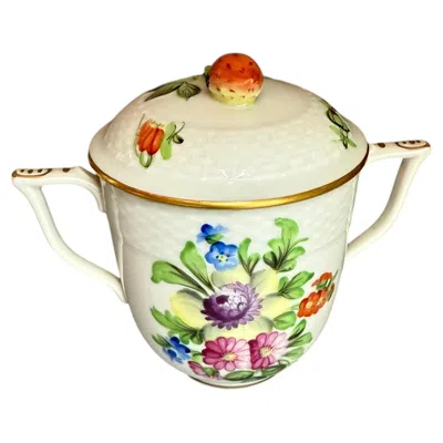 Pre-owned Herend 20th Century Créme Cup Jam Jags  Hungary In Sand