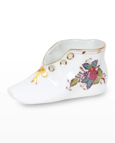 Herend Baby Shoe Decorative Accent In White