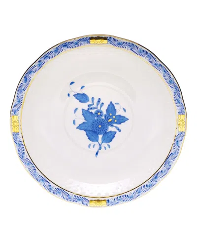 Herend Chinese Bouquet Saucer In Blue