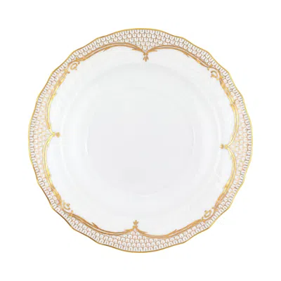 Herend Canton Gold Salad Plate In White