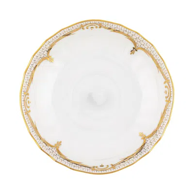 Herend Canton Gold Saucer In White