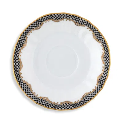 Herend Canton Porcelain Saucer In Black