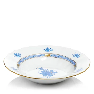 Herend Chinese Bouquet Rim Soup Bowl In Blue