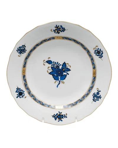 Herend Chinese Bouquet Black Sapphire Dessert Plate