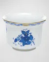 HEREND CHINESE BOUQUET BLUE MINI CACHE POT