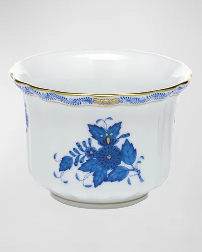 Herend Chinese Bouquet Blue Mini Cache Pot
