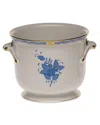 HEREND CHINESE BOUQUET BLUE SMALL CACHE POT