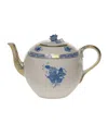 HEREND CHINESE BOUQUET BLUE TEAPOT