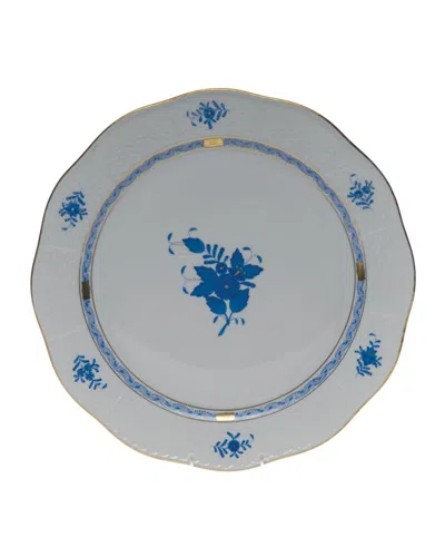Herend Chinese Bouquet Round Platter In Blue