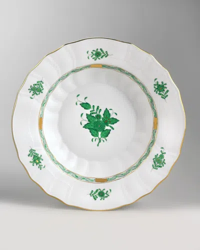 Herend Chinese Bouquet Soup Bowl, Large In Green