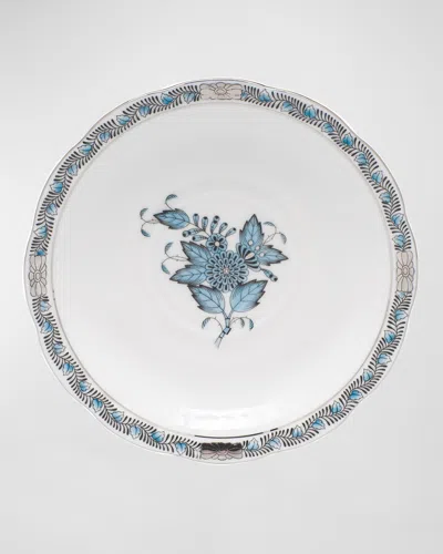 Herend Chinese Bouquet Turquoise & Platinum Tea Saucer