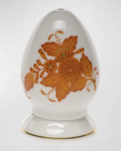 Herend Chinese Boutique Rust Pepper Shaker In White