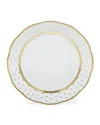 Herend Connect The Dots Dinner Plate In White/gold