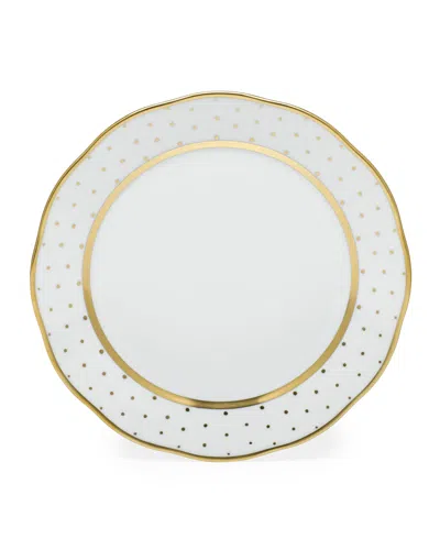 Herend Connect The Dots Dinner Plate In White/gold