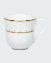 Herend Connect The Dots Mug In White/gold