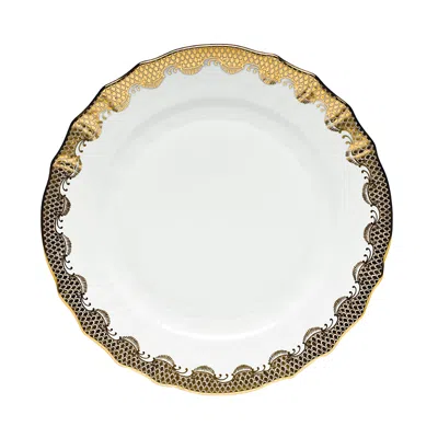 Herend Fishscale Dinner Plate In Gold