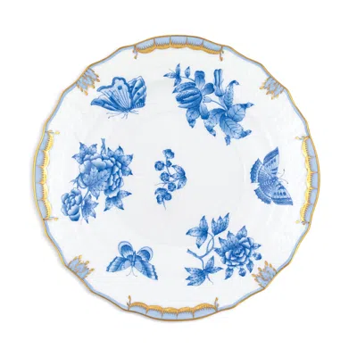 Herend Fortuna Blue Salad Plate In White