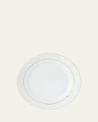 Herend Golden Edge Dinner Plate In White