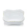 Herend Golden Edge Square Salad Bowl In White