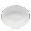 Herend Golden Edge Open Vegetable Dish In White