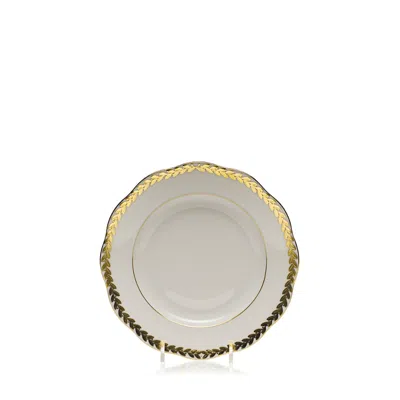 Herend Golden Laurel Bread & Butter Plate In White