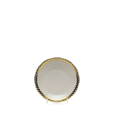 Herend Golden Laurel Tea Saucer In White