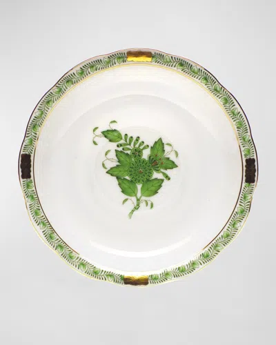Herend Green Chinese Bouquet Saucer In White