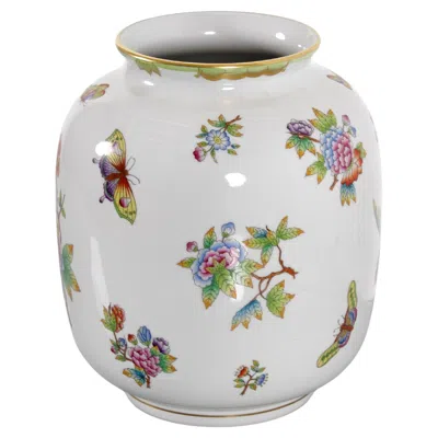 Pre-owned Herend Mid-century  Hand-glazed Porcelain Vase, 1970s Hungary In Transparent