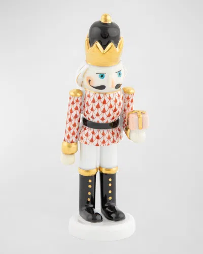 Herend Nutcracker With Gift Figurine In Multi