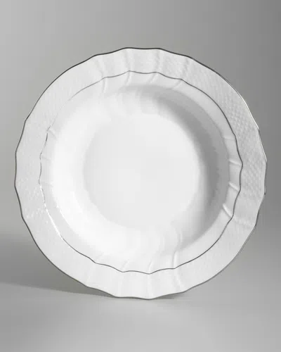 Herend Platinum Edge Pasta/soup Bowl In White