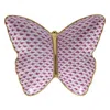 Herend Porcelain Butterfly Dish In Raspberry