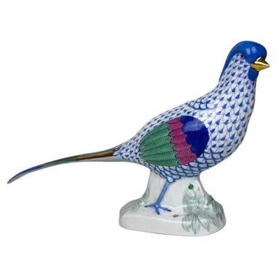 Pre-owned Herend Porcelain. Pheasant In Gray