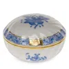 Herend Porcelain Ring Box In Blue