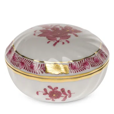 Herend Porcelain Ring Box In Raspberry