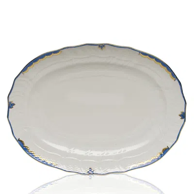 Herend Princess Victoria Blue Platter In Multi
