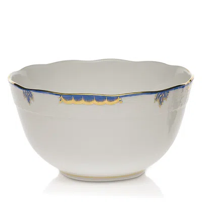 Herend Princess Victoria Blue Round Bowl In Gray