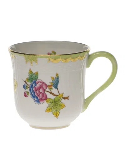 Herend Queen Victoria Coffee Mug In Green