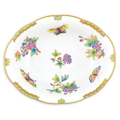 Herend Queen Victoria Oval Vegetable Dish In Multi