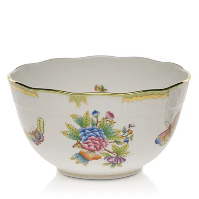 Herend Queen Victoria Round Bowl In Multi