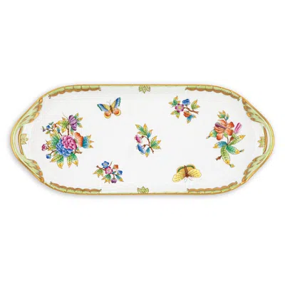 Herend Queen Victoria Sandwich Tray In Multi