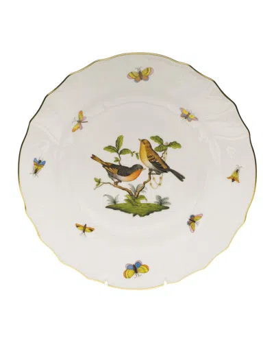 Herend Rothschild Bird Dinner Plate #9 In White
