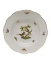 Herend Rothschild Bird Rim Motif 8 Soup Plate
