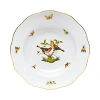 Herend Rothschild Bird Rimmed Soup Bowl, Motif #9 In White