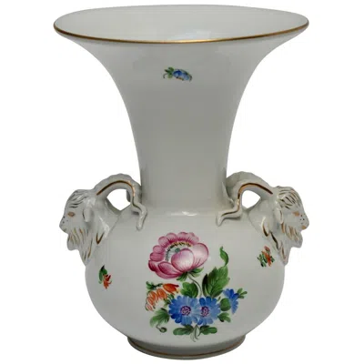 Pre-owned Herend Rothschild Birds Porcelain Vase In Transparent