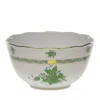 Herend Round Porcelain Bowl In Green