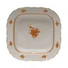 Herend Chinese Bouquet Rust Square Fruit Dish In Rust