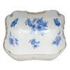 Herend Queen Victoria Green Square Fruit Dish In Multi