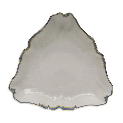 Herend Triangle Dish In Blue
