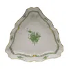 Herend Chinese Bouquet Green Triangle Dish