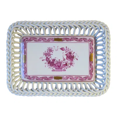 Pre-owned Herend White Porcelain Tray Dish